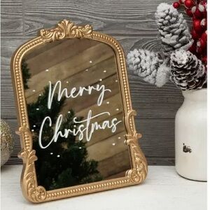 Hobby Lobby Gold Holiday Mirror with Merry Christmas Design
